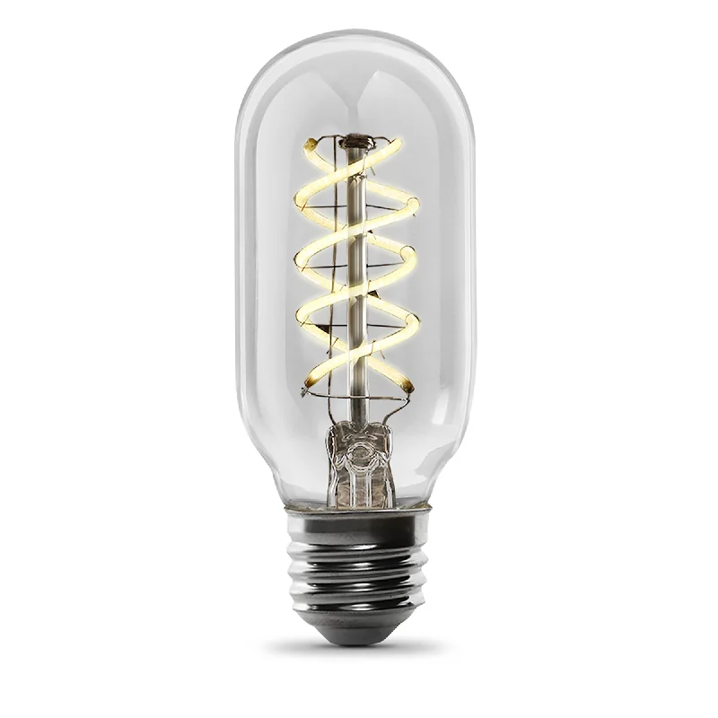 Low wattage Edison light bulbs for ambiance4.5W (40W Replacement) T14 E26 Dimmable Spiral Filament Clear Glass Vintage Edison LED Light Bulb, Warm Light Low wattage Edison light bulbs for ambiance4.5W (40W Replacement) T14 E26 Dimmable Spiral Filament Clear Glass Vintage Edison LED Light Bulb, Warm Light