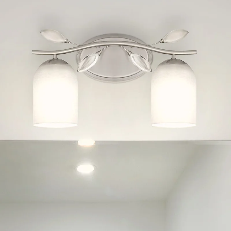 Industrial Lighting for Food Processing FactoriesUQL5940 Glam Indoor Bath Light, 9.25''H x 16''W x 6.5''D, Brushed Nickel Finish, Hadley Collection Industrial Lighting for Food Processing FactoriesUQL5940 Glam Indoor Bath Light, 9.25''H x 16''W x 6.5''D, Brushed Nickel Finish, Hadley Collection
