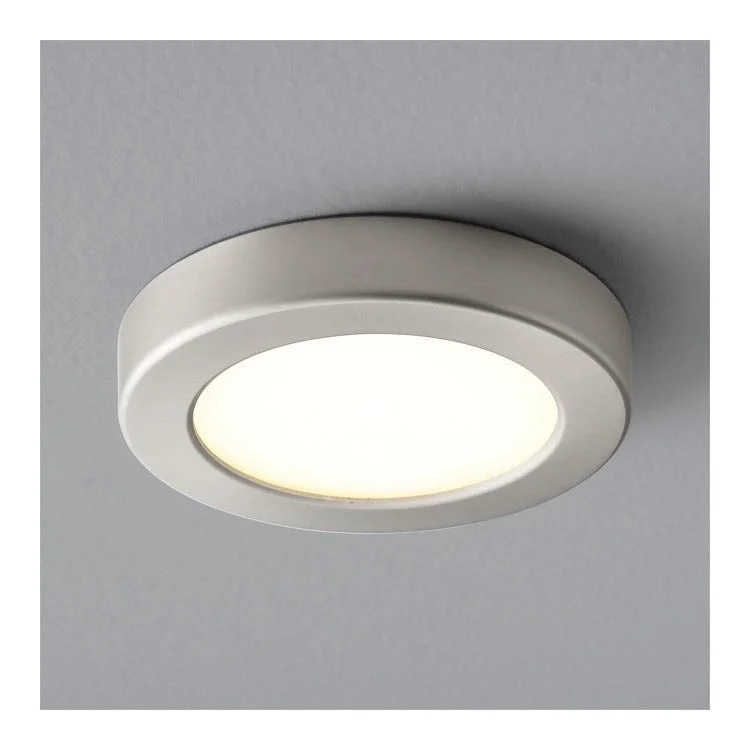 Recessed lights for beauty salons to provide flattering lightingElite Single-Light 5.5" LED Flush Mount Ceiling Fixture - Satin Nickel Recessed lights for beauty salons to provide flattering lightingElite Single-Light 5.5" LED Flush Mount Ceiling Fixture - Satin Nickel