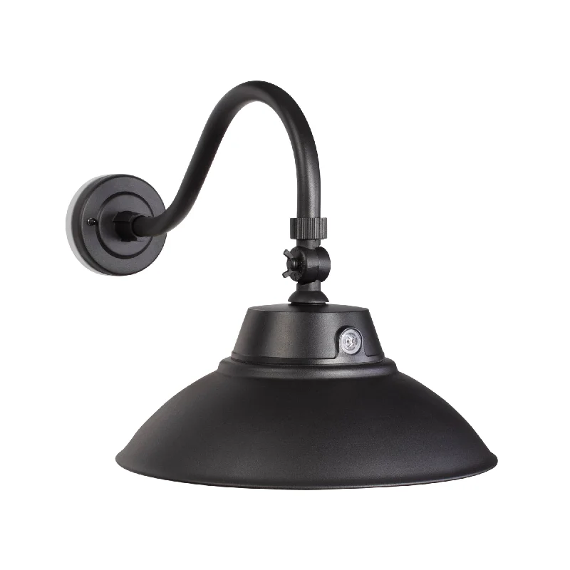Industrial Ceiling - Mounted Lighting for Assembly Plants42W/35W/28W Black LED Gooseneck Barn Light Fixture - 14in Shade - 3K/4K/5K CCT - 120V - Photocell - Renewed Industrial Ceiling - Mounted Lighting for Assembly Plants42W/35W/28W Black LED Gooseneck Barn Light Fixture - 14in Shade - 3K/4K/5K CCT - 120V - Photocell - Renewed