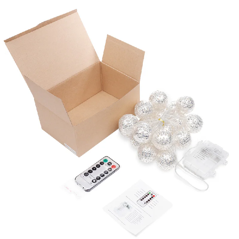 String Lights for Wedding ReceptionsMoroccan String Lights Silver Battery Powered 20 LED