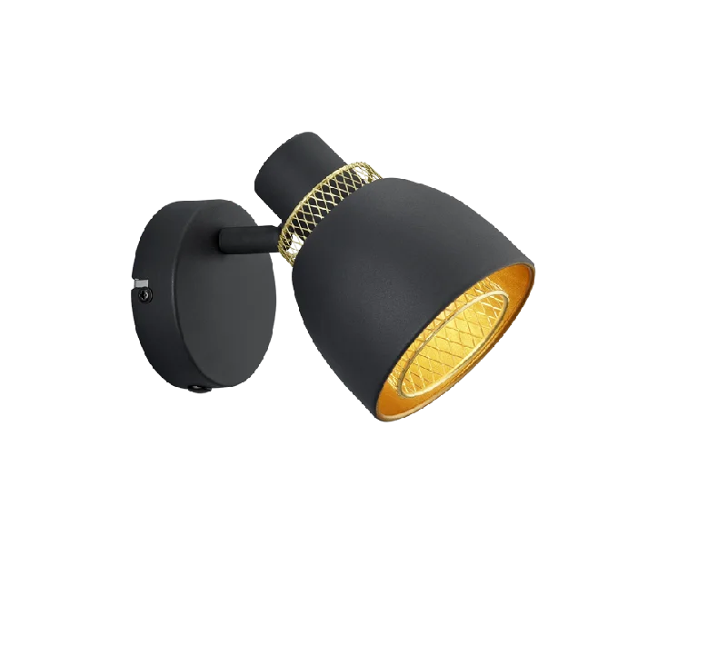 Punch Wall/Ceiling Spotlight - Black