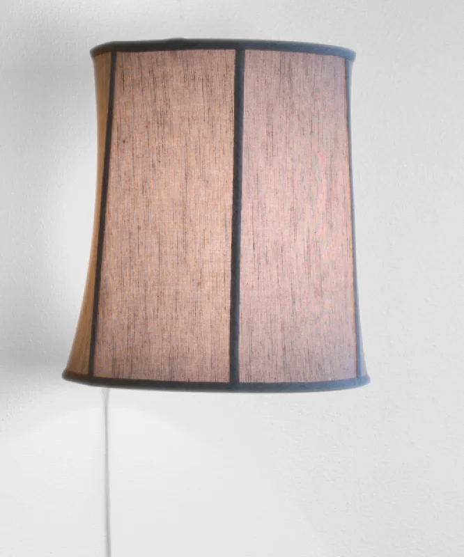 fabric wall lamps with a linen shade for a relaxed and breathable atmosphereFloating Shade Plug-In Wall Light Textured Oatmeal 12x14x15 fabric wall lamps with a linen shade for a relaxed and breathable atmosphereFloating Shade Plug-In Wall Light Textured Oatmeal 12x14x15