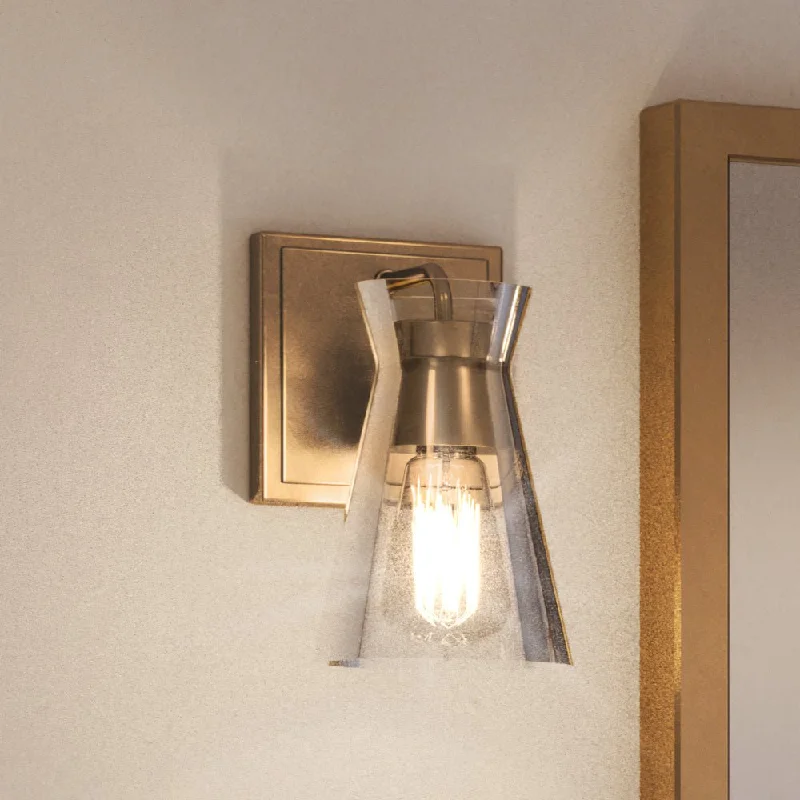 High - Bay LED Industrial Lighting for WarehousesUEX2563 Modern Wall Sconce 9''H x 5''W, Olde Brass Finish, Flagstaff Collection High - Bay LED Industrial Lighting for WarehousesUEX2563 Modern Wall Sconce 9''H x 5''W, Olde Brass Finish, Flagstaff Collection