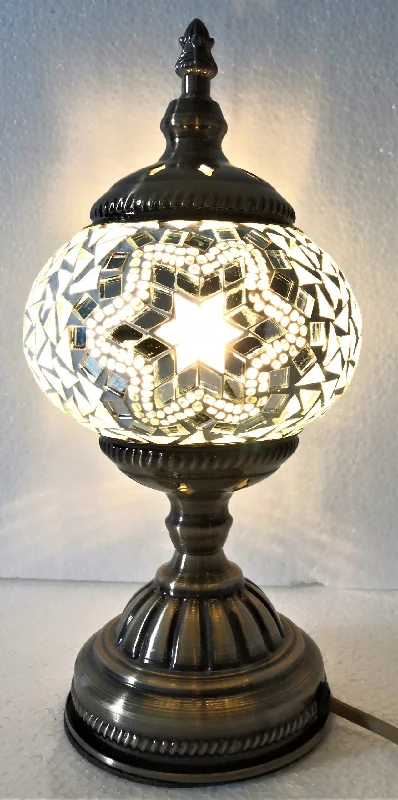 Salt Lamps for Game Rooms to Add a Unique ElementWhite Round Turkish Mosaic Lamp