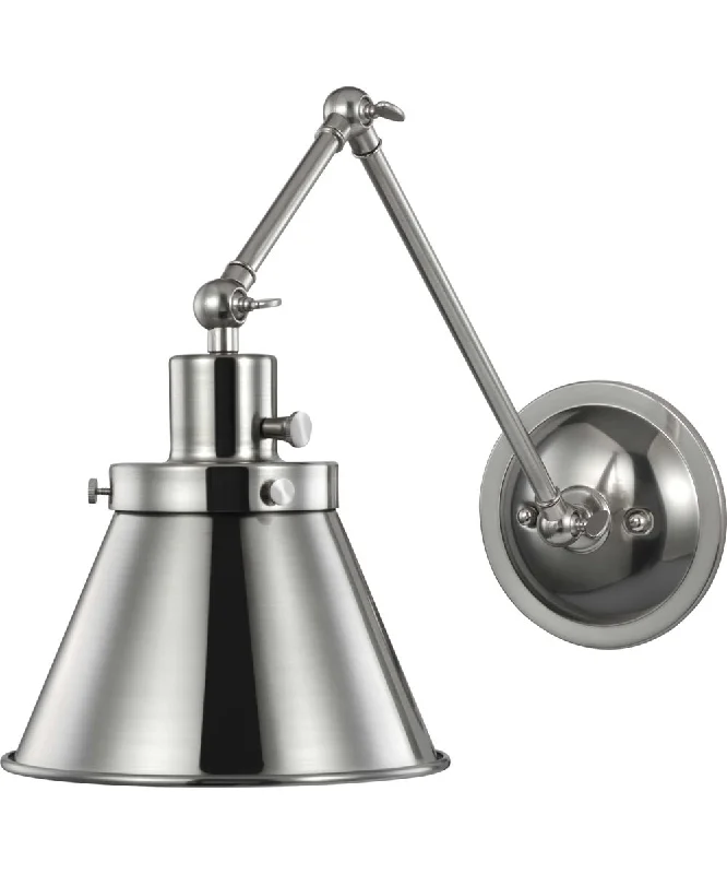 gothic style wall lamps with dark finishes for a mysterious libraryHinton Swing Arm Wall Light Brushed Nickel gothic style wall lamps with dark finishes for a mysterious libraryHinton Swing Arm Wall Light Brushed Nickel