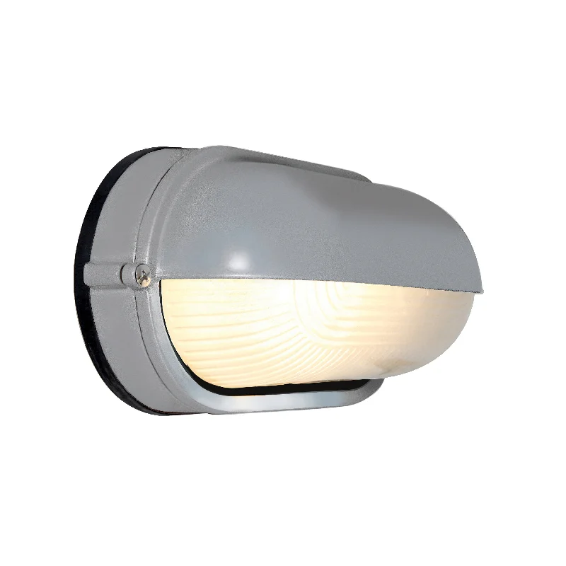 Recessed lights for industrial - style lofts1 Light Outdoor LED Bulkhead, 800 Lumens, Satin Finish, 120V