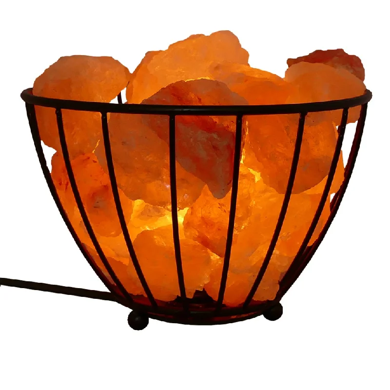 Natural Himalayan Salt Lamps with Soft GlowHimalayan Cage Salt Lamps with Natural Crystal Chunks & Salt Lamp Bulb Natural Himalayan Salt Lamps with Soft GlowHimalayan Cage Salt Lamps with Natural Crystal Chunks & Salt Lamp Bulb