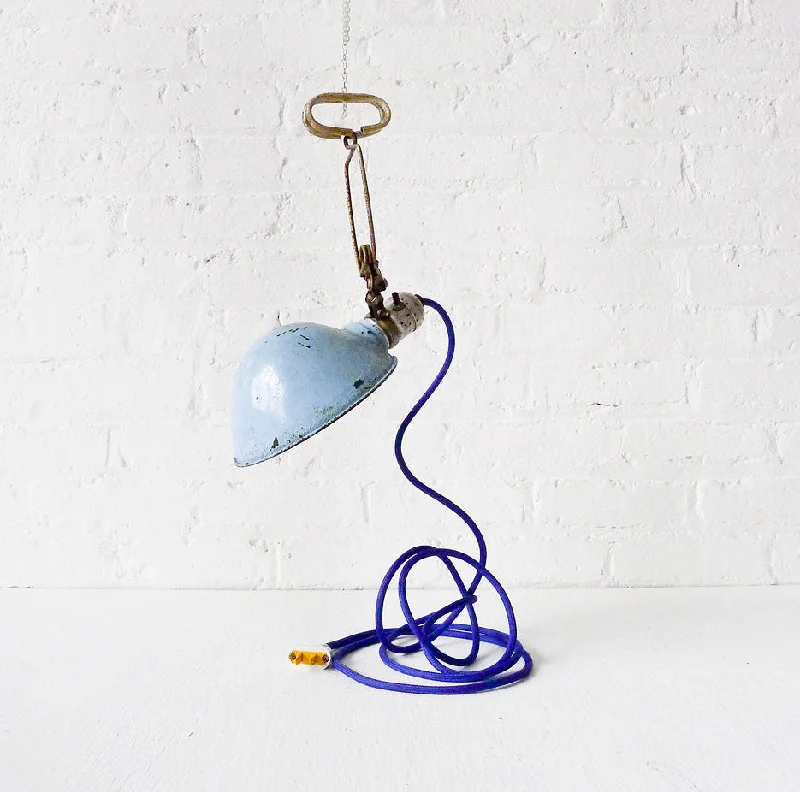 Lava Lamps for Japanese Restaurants to Add a Zen ElementVintage Industrial Clamp Light w/ Antique Lamp Shade and Royal Blue Textile Cord Lava Lamps for Japanese Restaurants to Add a Zen ElementVintage Industrial Clamp Light w/ Antique Lamp Shade and Royal Blue Textile Cord