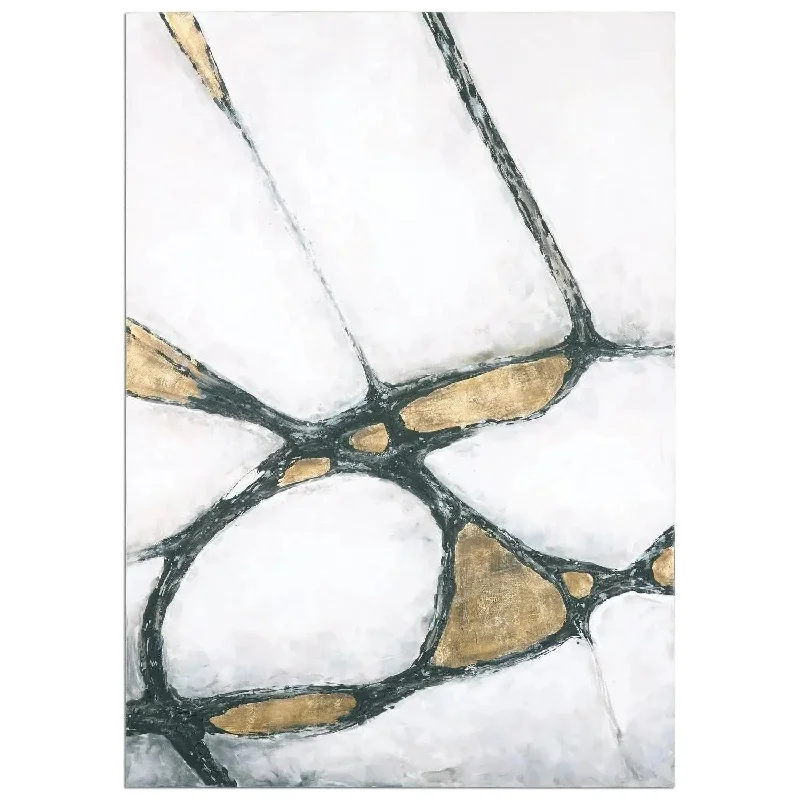 Abstract In Gold And Black Wall Art