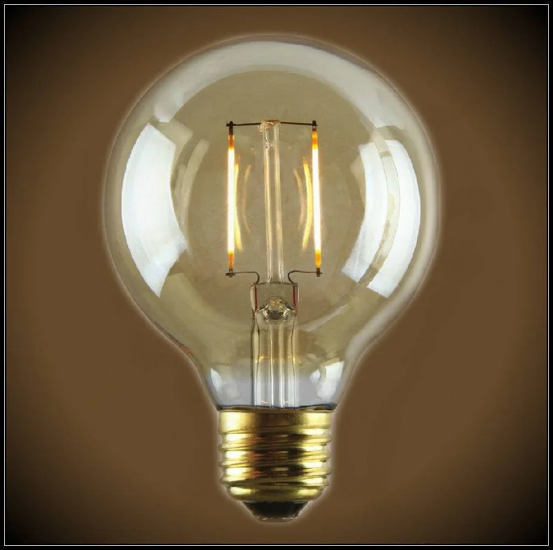 LED Edison light bulbs for energy efficiencyNostalgic LED Filament Edison Bulb - 2 Watt - G25 Globe