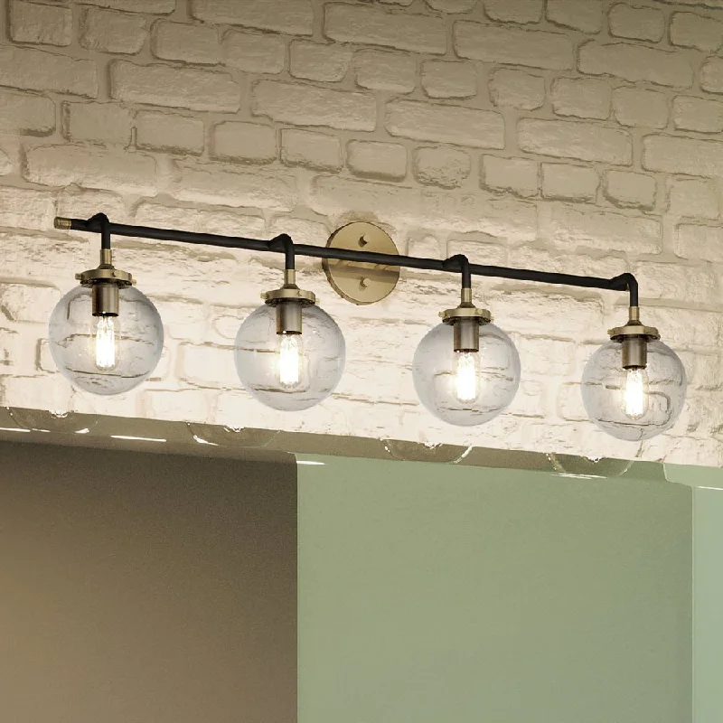 Industrial Flood Lighting for Outdoor Loading DocksUEX2702 Modern Bath Light 12''H x 33''W, Antique Gold & Matte Black Finish, Lakewood Collection Industrial Flood Lighting for Outdoor Loading DocksUEX2702 Modern Bath Light 12''H x 33''W, Antique Gold & Matte Black Finish, Lakewood Collection