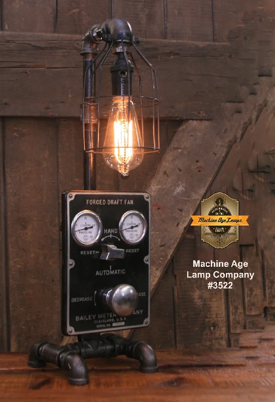 Waterproof Industrial Lighting for Wet AreasSteampunk Industrial / Control Panel / Bailey Meter Cleveland Ohio / Lamp #3522 Waterproof Industrial Lighting for Wet AreasSteampunk Industrial / Control Panel / Bailey Meter Cleveland Ohio / Lamp #3522