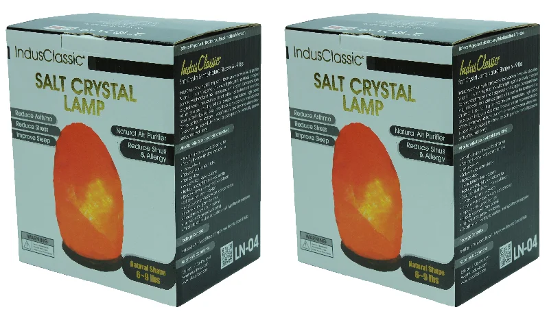 Salt Lamps for Pet - Friendly EnvironmentsIndusClassic® LN-04 Set Of 2 Natural Himalayan Crystal Rock Salt Lamp Ionizer Air Purifier 6~9 lbs With Dimmable Control Salt Lamps for Pet - Friendly EnvironmentsIndusClassic® LN-04 Set Of 2 Natural Himalayan Crystal Rock Salt Lamp Ionizer Air Purifier 6~9 lbs With Dimmable Control