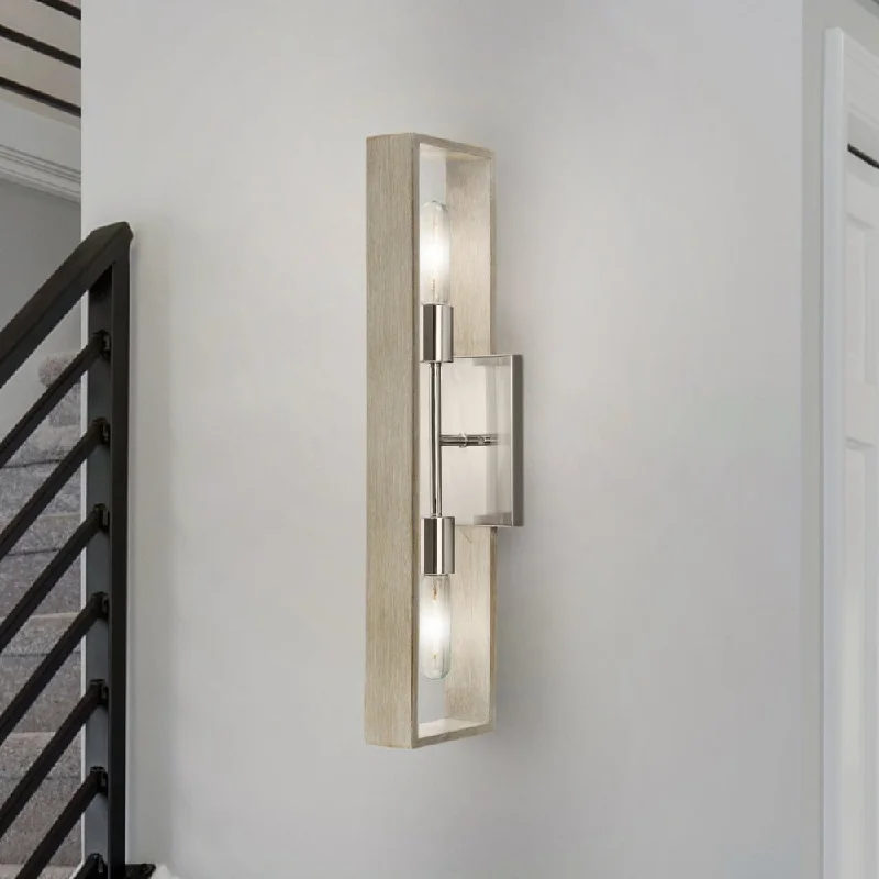 Low - Bay Industrial Lighting Fixtures for Small FactoriesUHP4914 Modern Indoor Wall Sconce, 5-1/2''H x 5-1/4"W x 24''D, Brushed Nickel Finish, Roswell Collection Low - Bay Industrial Lighting Fixtures for Small FactoriesUHP4914 Modern Indoor Wall Sconce, 5-1/2''H x 5-1/4"W x 24''D, Brushed Nickel Finish, Roswell Collection