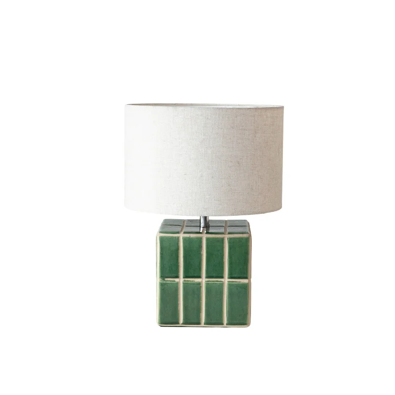 Battery - Operated Salt Lamps for Portable UseCeramic Tiled Lamp