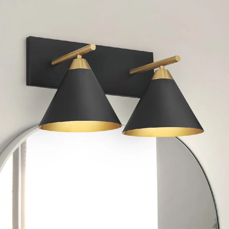 Corrosion - Resistant Industrial Lighting for Coastal FactoriesUQL5540 Modern Indoor Bath Light, 8.75''H x 17.75''W x 9.5''D, Matte Black Finish, Kiel Collection Corrosion - Resistant Industrial Lighting for Coastal FactoriesUQL5540 Modern Indoor Bath Light, 8.75''H x 17.75''W x 9.5''D, Matte Black Finish, Kiel Collection