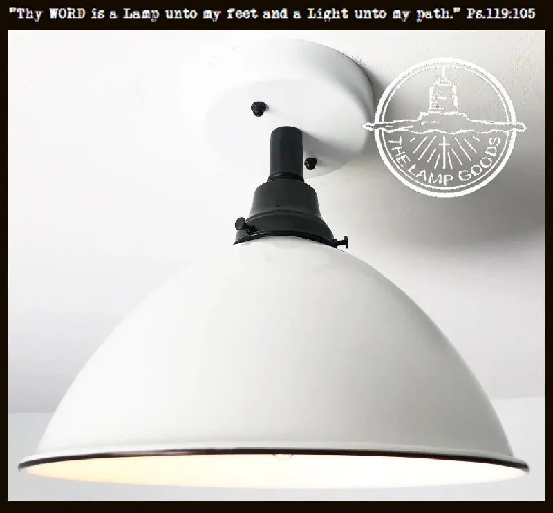 Shock - Resistant Industrial Lighting for Vibrating Machinery AreasLarge White Enamel Modern Farmhouse Ceiling Lighting Shock - Resistant Industrial Lighting for Vibrating Machinery AreasLarge White Enamel Modern Farmhouse Ceiling Lighting