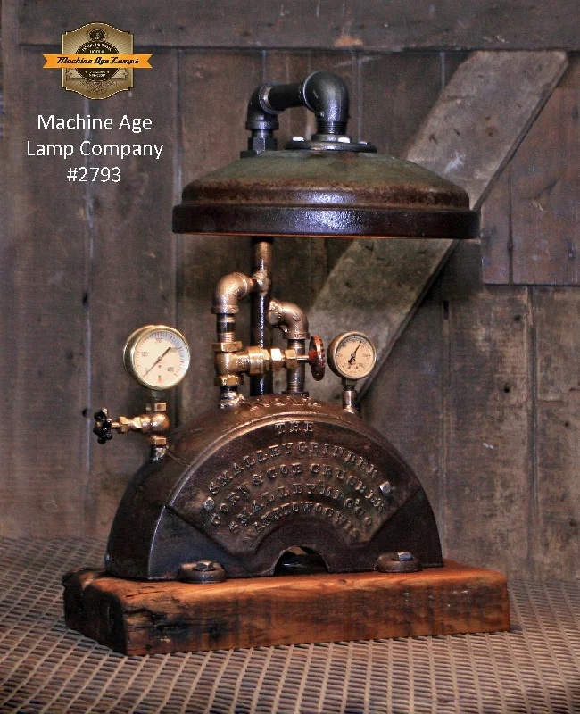 Corrosion - Resistant Industrial Lighting for Coastal FactoriesSteampunk Industrial / Machine Age Lamp / Antique Steam Gauge / Lamp #2793 Corrosion - Resistant Industrial Lighting for Coastal FactoriesSteampunk Industrial / Machine Age Lamp / Antique Steam Gauge / Lamp #2793