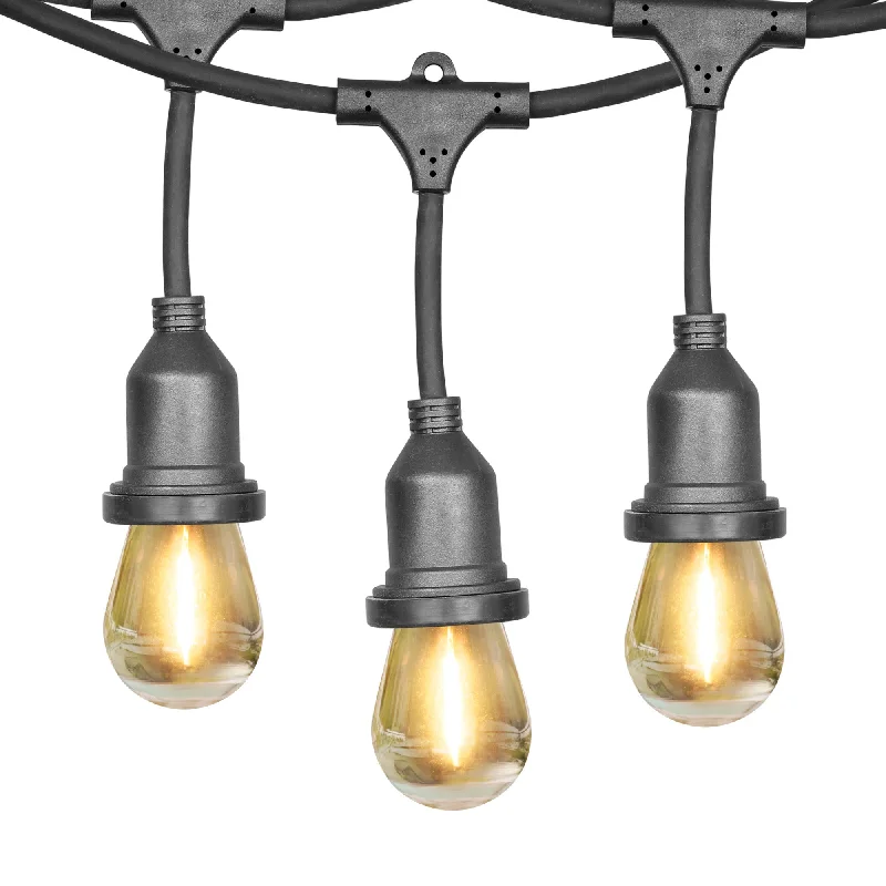 String Lights for Balcony Decoration48 ft. 14.6 m 24W Soft White (2200K) S14 Shape (E26 Base) LED String Light Set String Lights for Balcony Decoration48 ft. 14.6 m 24W Soft White (2200K) S14 Shape (E26 Base) LED String Light Set