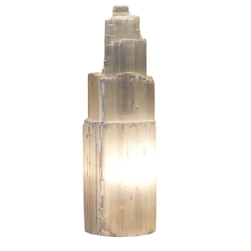 Hand - Carved Himalayan Salt Lamps for Home DecorSelenite Tower Lamp for the Bedroom or Living Room - Large Hand - Carved Himalayan Salt Lamps for Home DecorSelenite Tower Lamp for the Bedroom or Living Room - Large