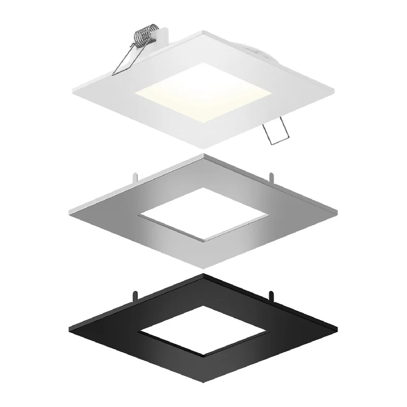 Recessed lights for home gyms to enhance visibilityLED Recessed Panel Light with Multi Trim