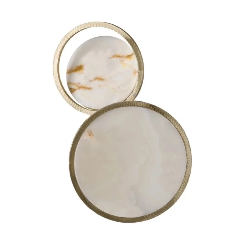 coastal style wall lamps with nautical elements for beachfront homesBrass Circular Wall Light With Alabaster Elements coastal style wall lamps with nautical elements for beachfront homesBrass Circular Wall Light With Alabaster Elements