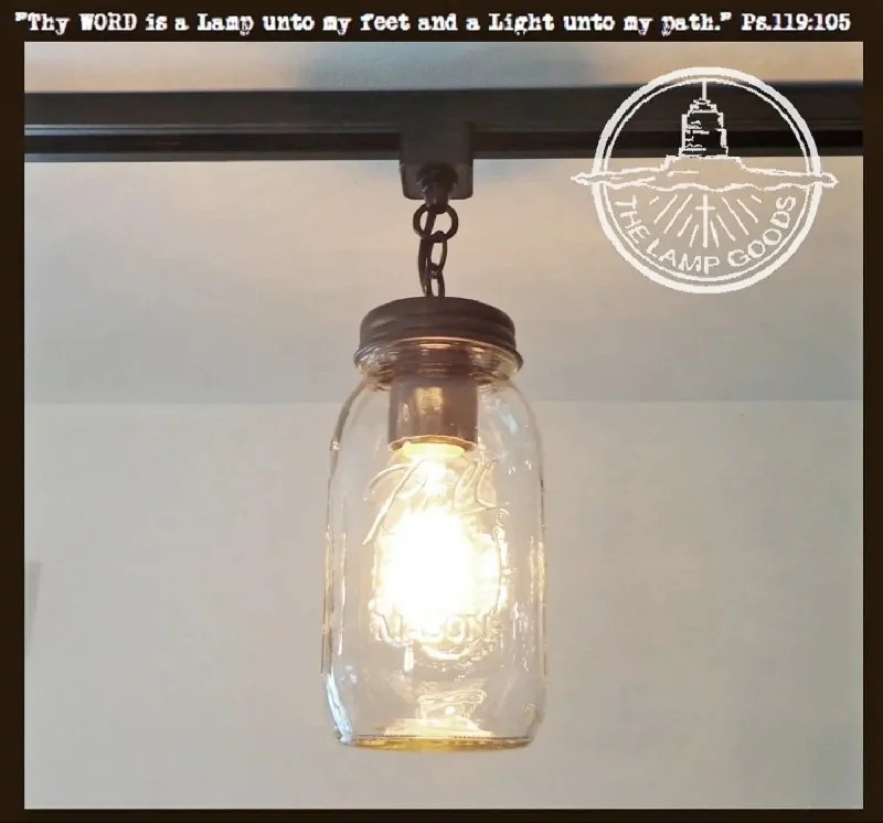 Durable Industrial Lighting for Harsh EnvironmentsMason Jar TRACK LIGHTING New Quart Single