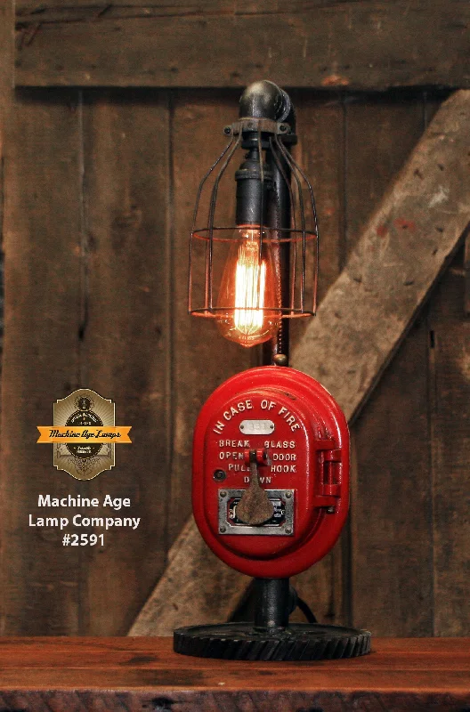 Industrial Area Lighting for Large Open SpacesSteampunk Industrial / Machine Age Lamp / Fireman / Police / Antique Call box / Alarm / Lamp #2591 sold Industrial Area Lighting for Large Open SpacesSteampunk Industrial / Machine Age Lamp / Fireman / Police / Antique Call box / Alarm / Lamp #2591 sold