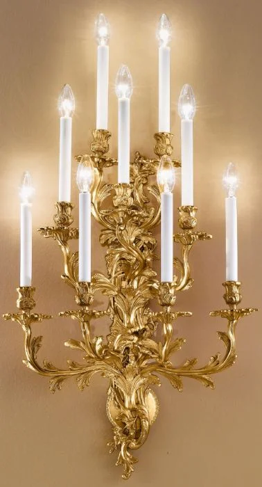 rustic farmhouse wall lamps with wooden accents for cozy bedrooms9 Arm Candelabra Wall Light