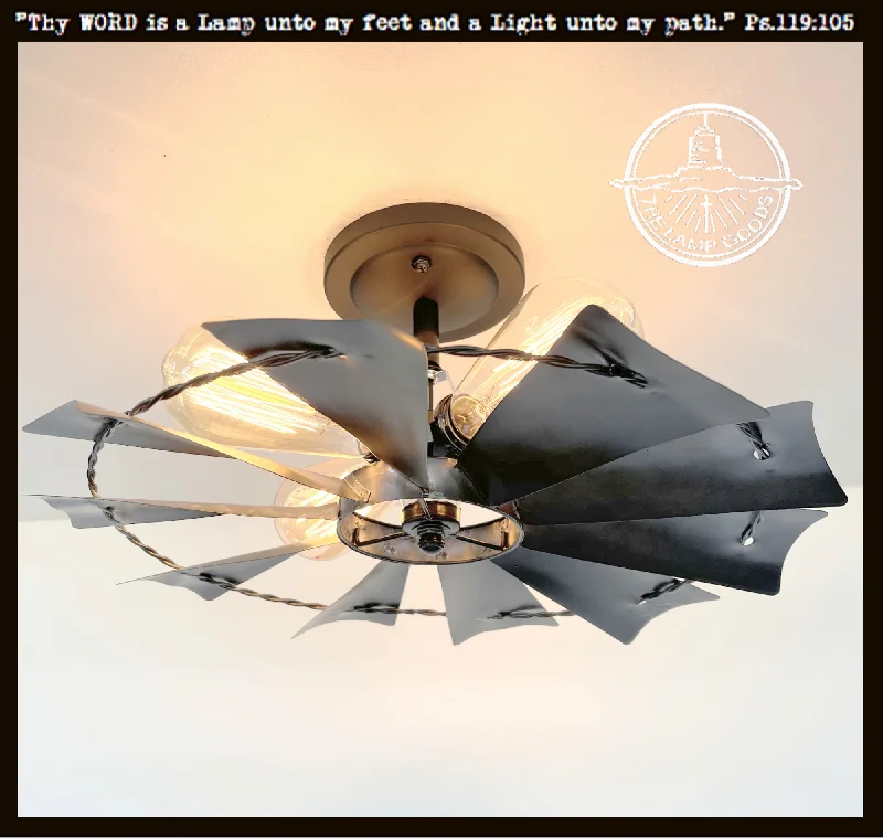 Industrial Lighting with High CRI (Color Rendering Index) for True Color PerceptionCharcoal Farmhouse Windmill Ceiling Light Industrial Lighting with High CRI (Color Rendering Index) for True Color PerceptionCharcoal Farmhouse Windmill Ceiling Light