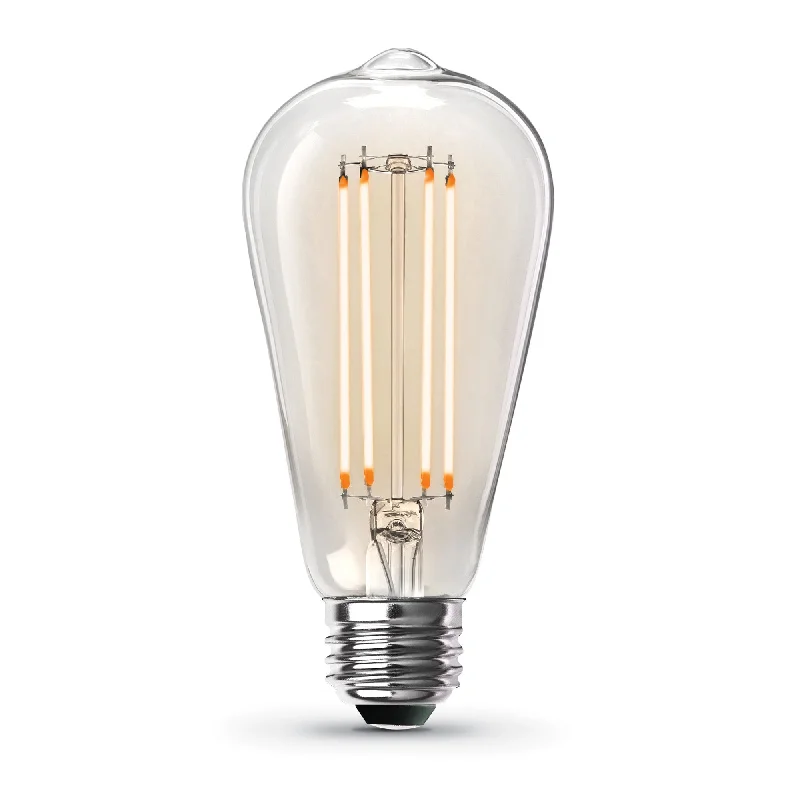 60 watt Edison style light bulbs12W (100W Replacement) ST19 E26 Dimmable Straight Filament Clear Glass Vintage Edison LED Light Bulb, Warm Light (4-Pack) 60 watt Edison style light bulbs12W (100W Replacement) ST19 E26 Dimmable Straight Filament Clear Glass Vintage Edison LED Light Bulb, Warm Light (4-Pack)