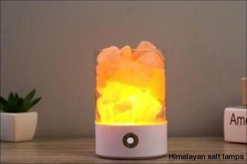 Small Salt Lamps for Desk and NightstandSalt Lamp Basket