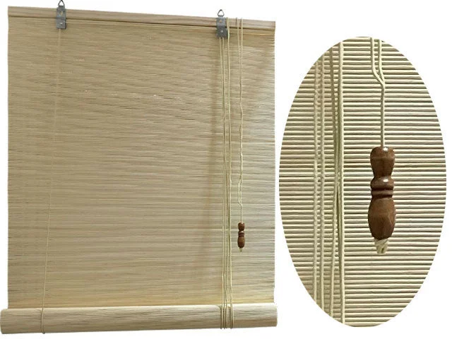Fairy String Lights for Bedroom DecorFine Matchstick Bamboo Blinds - Light Tone