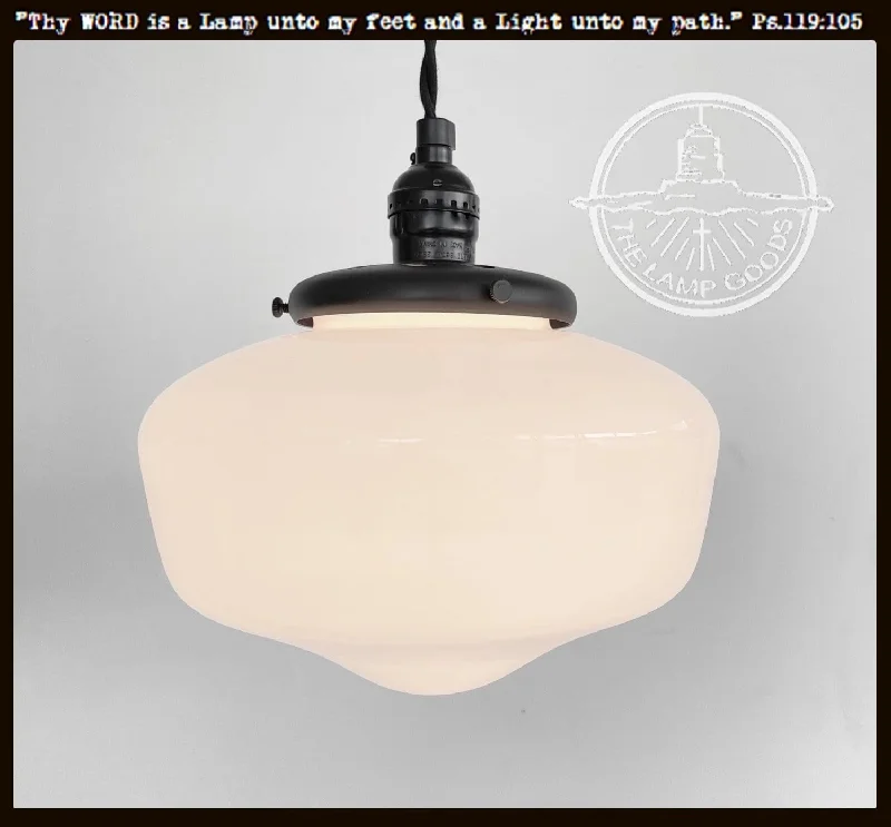 Industrial Lighting with High CRI (Color Rendering Index) for True Color PerceptionMilk Glass 'Heritage' Pendant Light With Exposed Socket Industrial Lighting with High CRI (Color Rendering Index) for True Color PerceptionMilk Glass 'Heritage' Pendant Light With Exposed Socket
