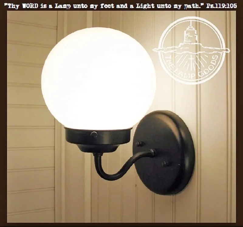 Waterproof Industrial Lighting for Wet AreasMilk Glass Modern Wall Sconce Light Fixture