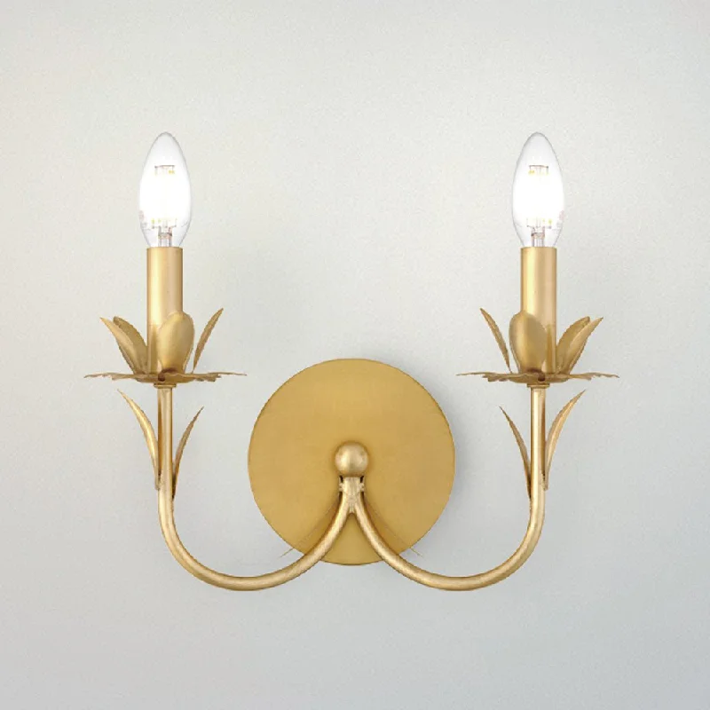 Industrial Emergency Lighting for Safety in FactoriesUQL5531 Vintage Indoor Wall Sconce, 11.25''H x 12''W x 5''D, Gold Leaf Finish, Heilbronn Collection Industrial Emergency Lighting for Safety in FactoriesUQL5531 Vintage Indoor Wall Sconce, 11.25''H x 12''W x 5''D, Gold Leaf Finish, Heilbronn Collection
