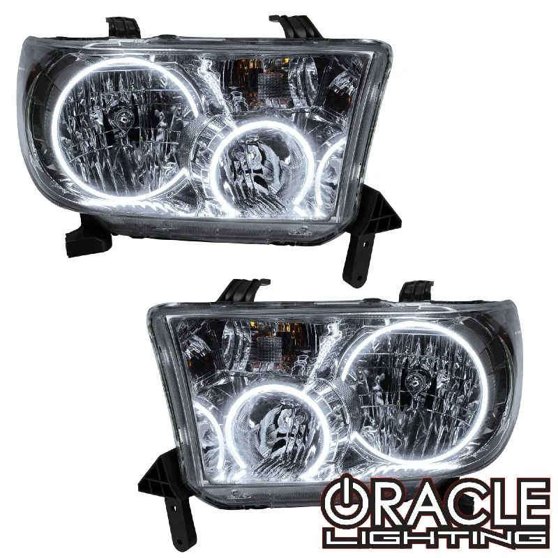 ORACLE Lighting 2007-2013 Toyota Tundra Pre-Assembled Halo Headlights - Chrome Housing