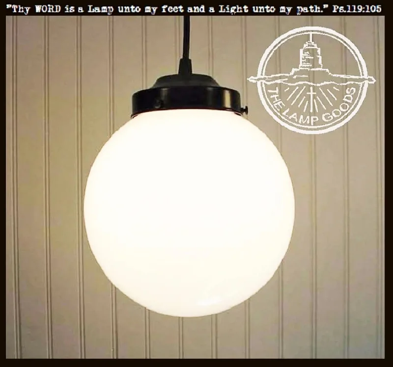 Explosion - Proof Industrial Lighting for Hazardous LocationsMilk Glass PENDANT Light - 8" Globe Explosion - Proof Industrial Lighting for Hazardous LocationsMilk Glass PENDANT Light - 8" Globe