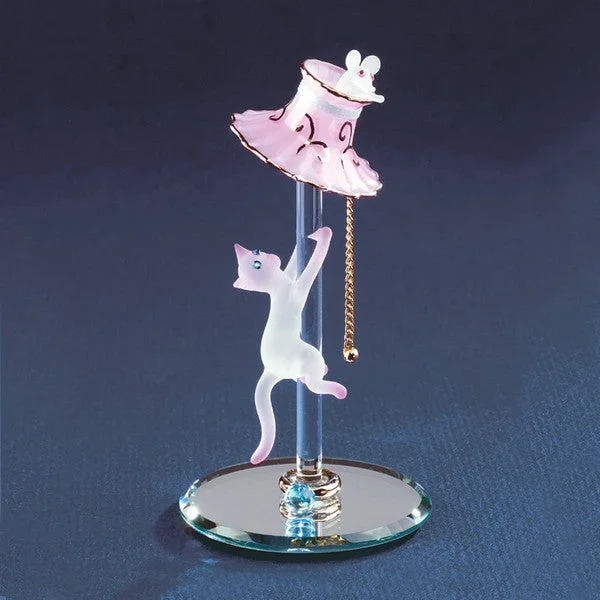 Lava Lamps for Collectibles Stores to Stand OutCat Chasing Mouse Up a Lamp Glass Figurine