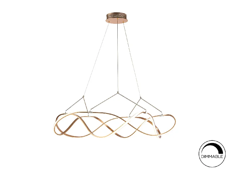 Molly LED Linear Pendant - Rose Gold/Chrome
