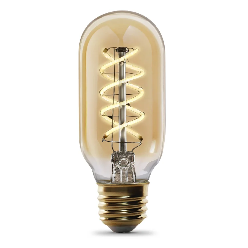 Smart dimmable Edison light bulbs for smart homes4.5W (40W Replacement) T14 E26 Dimmable Spiral Filament Amber Glass Vintage Edison LED Light Bulb, Warm Light Smart dimmable Edison light bulbs for smart homes4.5W (40W Replacement) T14 E26 Dimmable Spiral Filament Amber Glass Vintage Edison LED Light Bulb, Warm Light