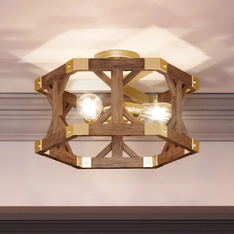 Industrial Task Lighting for Precision WorkstationsUEX2315 Old World Ceiling Light 12''H x 18''W, Satin Brass Finish, Frankfort Collection Industrial Task Lighting for Precision WorkstationsUEX2315 Old World Ceiling Light 12''H x 18''W, Satin Brass Finish, Frankfort Collection
