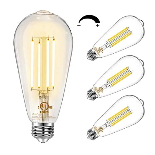 Edison light bulbs for DIY projectsDAYBETTER 4 Pack Vintage LED Edison Bulbs, E26 Led Bulb 60W Equivalent, Dimmable Led Light Bulbs, High Brightness 800 LM Warm White 2700K, ST58 Antique LED Filament Bulbs, Clear Glass Style for Home Edison light bulbs for DIY projectsDAYBETTER 4 Pack Vintage LED Edison Bulbs, E26 Led Bulb 60W Equivalent, Dimmable Led Light Bulbs, High Brightness 800 LM Warm White 2700K, ST58 Antique LED Filament Bulbs, Clear Glass Style for Home