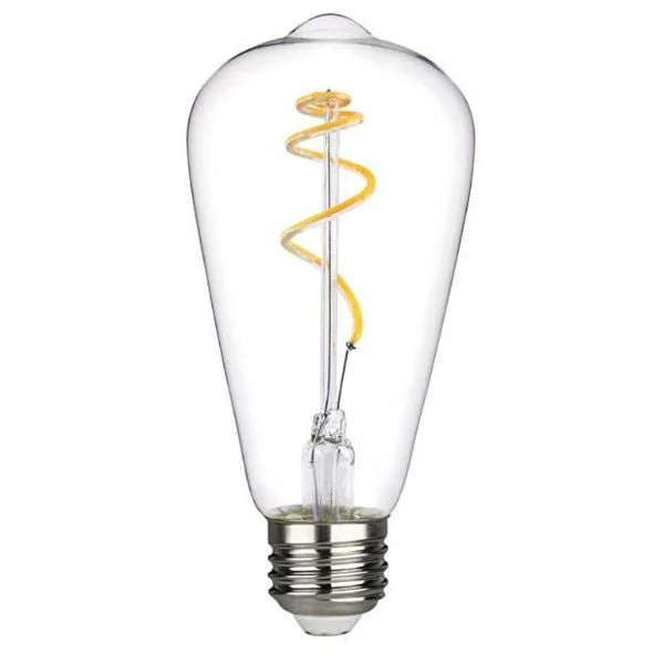 Filament style LED Edison light bulbsCurved LED Filament Edison ST19 Bulb - 4.5 Watt - 2700K