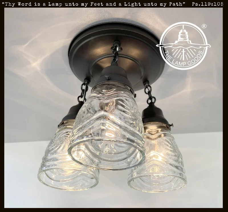Industrial Flood Lighting for Outdoor Loading DocksPressed 1960's Glass Ceiling Light Fixtures Chain Trio Industrial Flood Lighting for Outdoor Loading DocksPressed 1960's Glass Ceiling Light Fixtures Chain Trio