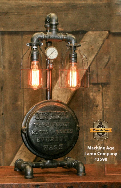Industrial Task Lighting for Precision WorkstationsSteampunk Industrial / Antique Furnace Boiler Door / Washington / Lamp #2590 sold Industrial Task Lighting for Precision WorkstationsSteampunk Industrial / Antique Furnace Boiler Door / Washington / Lamp #2590 sold