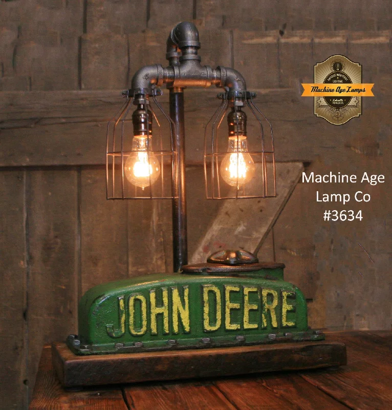 Industrial Lighting for Textile MillsSteampunk Industrial / Antique John Deere Radiator Top / Model "B" / Lamp #3634 Industrial Lighting for Textile MillsSteampunk Industrial / Antique John Deere Radiator Top / Model "B" / Lamp #3634