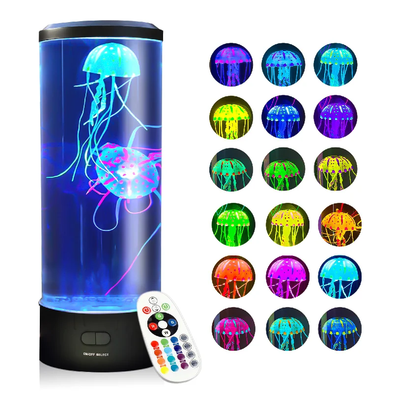 Lava Lamps with Remote Control for Easy OperationJellyfish lamp | Nightly Super Lifelike Desk Mood Fake Fish Aquarium | 18 Color Changing Remote Control for Home Decor & Gifts for Men Women and Kids Lava Lamps with Remote Control for Easy OperationJellyfish lamp | Nightly Super Lifelike Desk Mood Fake Fish Aquarium | 18 Color Changing Remote Control for Home Decor & Gifts for Men Women and Kids