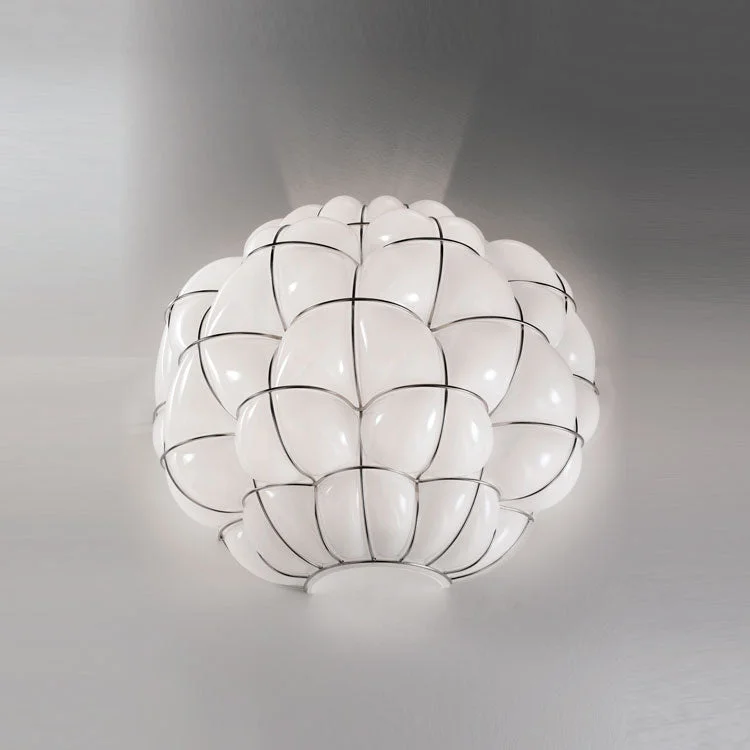 glass wall lamps with frosted glass for soft, diffused light40 Cm Milky White Or Clear Handblown Murano Glass Wall Light glass wall lamps with frosted glass for soft, diffused light40 Cm Milky White Or Clear Handblown Murano Glass Wall Light